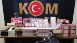 Malatya'da, kaçak kozmetik ürünler yakalandı