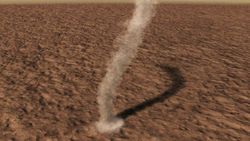 Mars'taki toz hortumları, garip şekiller meydana getiriyor