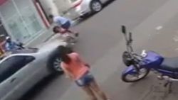 Brezilya’da kız kardeşini kazadan kurtaran abi