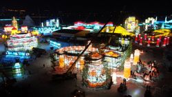 Çin'de kış festivali hazırlığı