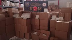 Adana’da 10 milyon 750 bin adet kaçak makaron ele geçirildi