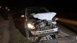 Aksaray'da alkollü sürücü, koyun sürüsünün arasına daldı