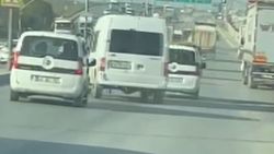 Arnavutköy'de minibüsle makas atan trafik magandası