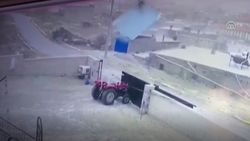 Nevşehir'de garaj çatışının uçma anı
