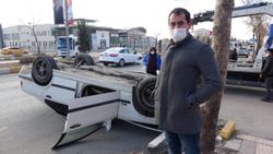 Van'da emniyet kemeri hayat kurtardı