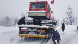 Kastamonu'da mahsur kalan hamile kadın kurtarıldı