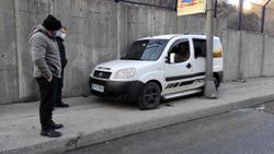 Sarıyer'de boş yolda ilginç kaza
