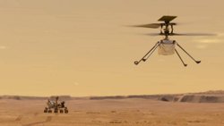 The first message comes from NASA's helicopter on Mars