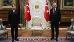 Cumhurbaşkanı Erdoğan, Türkmenistan Dışişleri Bakanı Raşit Meredov'u kabul etti