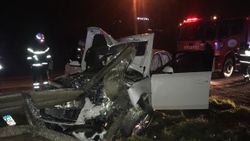 Tekirdağ'da alkollü kazazede, polise zor anlar yaşattı