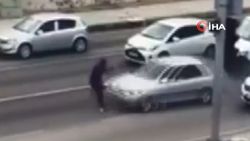 Ankara'da kendisini durdurmak isteyen polise çarptı