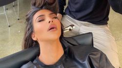 Kim Kardashian kuaför koltuğunda uyudu