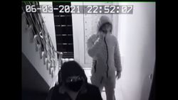 Zonguldak'ta apartmandan ayakkabı çalan hırsızlar kamerada