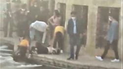 Balıklıgöl'e düşen kızın kurtarılma anı