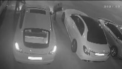 Mersin'de lüks otomobilin farlarını çaldılar