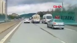 Sancaktepe'de önce tankere sonra bariyere çarptı