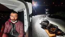 Osmaniye'de 'dur' ihtarına uymayan motosikletli, demir çaldı