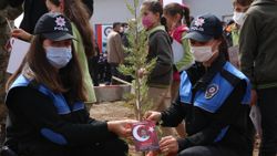 Şırnak'ta şehit 136 polisin anısına fidan dikildi