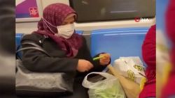 İstanbul’da metroda taze fasulye kıran kadın ilgi odağı oldu