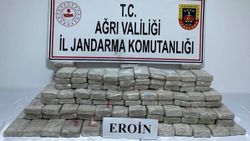 Ağrı'da, Türkiye-İran sınırında 109 kilogram eroin ele geçirildi