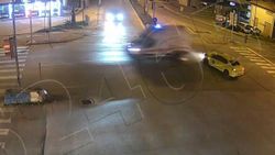 Çanakkale’de ambulans ve taksinin çarpışma anları kamerada