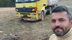 Denizli'de tomruk yüklü tırın devrilmesiyle şoför öldü
