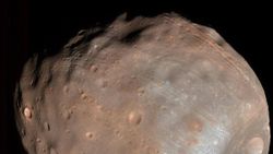 NASA, Mars'ın doğal uydusu Phobos'u paylaştı