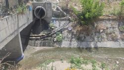 Esenyurt'ta dereye akan kirli sular ile atıklar mahalleliyi isyan ettirdi