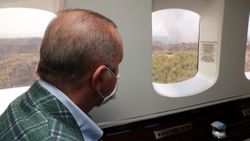 Cumhurbaşkanı Erdoğan yangın bölgesinde