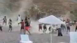 Antalya Kumluca sahilinde kavga