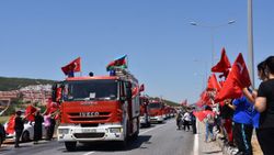 Azeri alev savaşçıları uğurlandı
