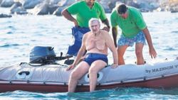 Rahmi Koç'un deniz keyfi