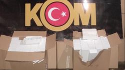 Aksaray’da, tırda 9 milyon adet bandrolsüz makaron ele geçirildi