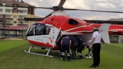 Malatya'da hava ambulansı yaşlı kadını kurtardı