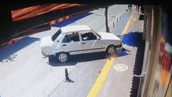 Antalya'da drift yapan sürücü iş yerine girdi