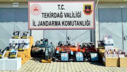 Tekirdağ’da baskın yapılan ev, kaçak sigara imalathanesi çıktı