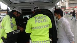 Taksim’de trafik denetimi uygulandı