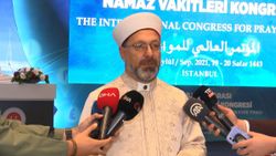 Ali Erbaş, Uluslararası Namaz Vakitleri Kongresi açılış programında konuştu