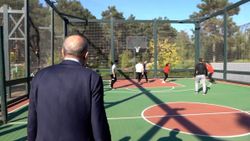 Cumhurbaşkanı Erdoğan'ın gençlerle basketbol maçından yeni görüntüler