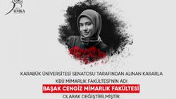 Başak Cengiz’in ismi, Karabük Üniversitesi'nde yaşatılacak