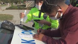 Adana'da gereksiz korna çalan sürücülere para cezası uygulandı