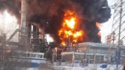 Rusya'nın en büyük özel petrol rafinerisinde yangın çıktı