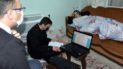 Kahramanmaraş'ta hasta kadın adliyeye gidemeyince, mahkeme evinde yapıldı