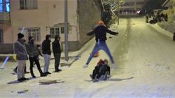 Tokat’ta rampa yolda kayanlar tehlikeli anlar yaşadı
