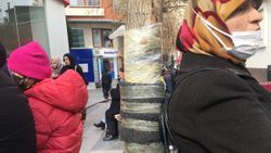 Eskişehir'de ağaca rahat yaslanmak için sğnger bantladılar