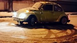 Düzce’de, karda tosbağa ile drifte 9 bin 125 lira ceza