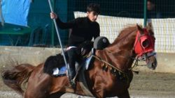 Uşak'ta at çarpışmasında ağır yaralanan genç ciritçinin durumu kritik
