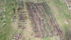 Irak'ın kuzeyinde, PKK'ya ait çok sayıda silah ele geçirildi