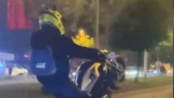 Beşiktaş'taki motosikletli, trafikte magandalık yaptı