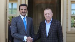 Cumhurbaşkanı Erdoğan, Katar Emiri Al Sani ile buluştu